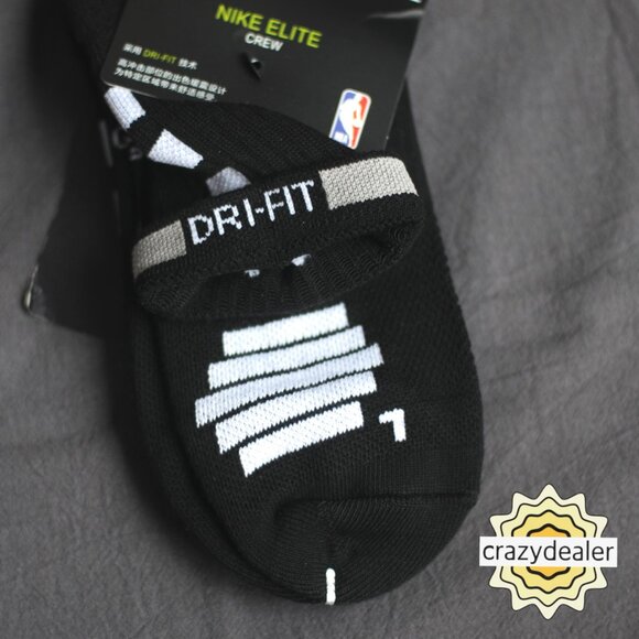 Nike Elite Crew USA NBA Socks DRI-FIT Maximum Cushioning BLACK Large US8-11.5 - Picture 6 of 12